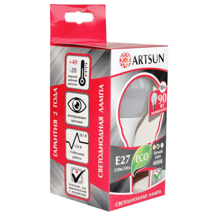 Лампа светодиодная ARTSUN LED A65 18W E27 3000K Лампа светодиодная ARTSUN LED A65 18W E27 3000K
