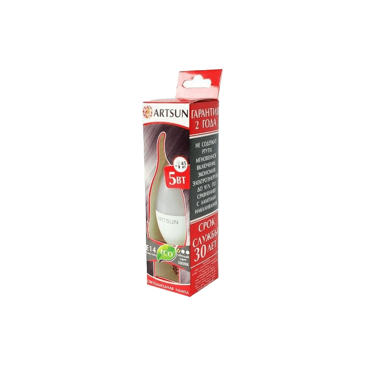 Лампа светодиодная ARTSUN LED BXS35 8W E14 3000K Лампа светодиодная ARTSUN LED BXS35 8W E14 3000K