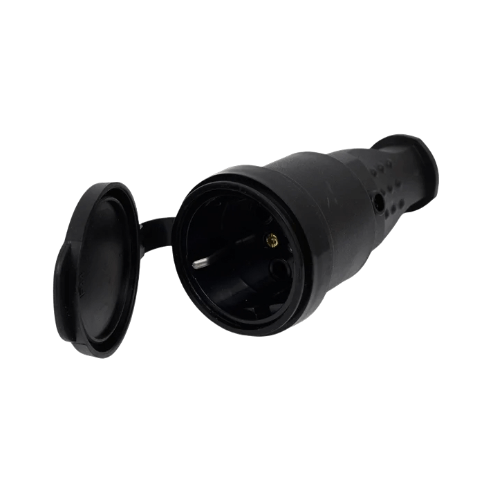 Разъем каучуковый с крышкой и заземлением ARTSUN C1E-B-IP44 Разъем каучуковый с крышкой и заземлением ARTSUN C1E-B-IP44