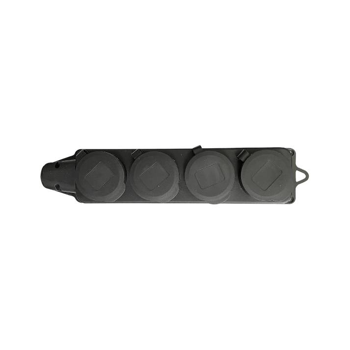 Колодка каучук с заземлением с крышкой ARTSUN K4E-B-IP44