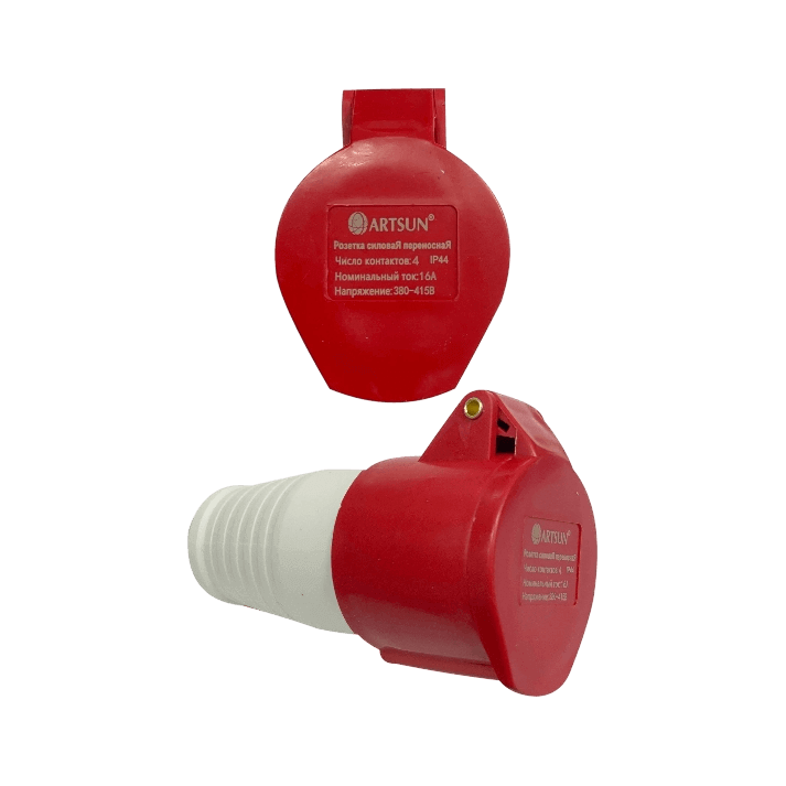 Розетка силовая переносная ARTSUN SP-3F-16А-IP44-4P