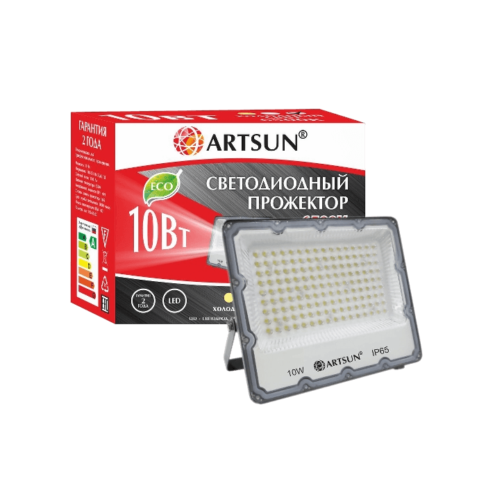 Прожектор светодиодный ARTSUN LED FL 10W 6500K SMD Прожектор светодиодный ARTSUN LED FL 10W 6500K SMD