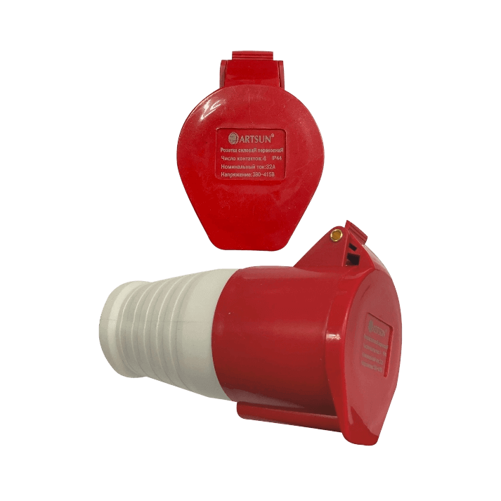 Розетка силовая переносная ARTSUN SP-3F-32А -IP44-4P