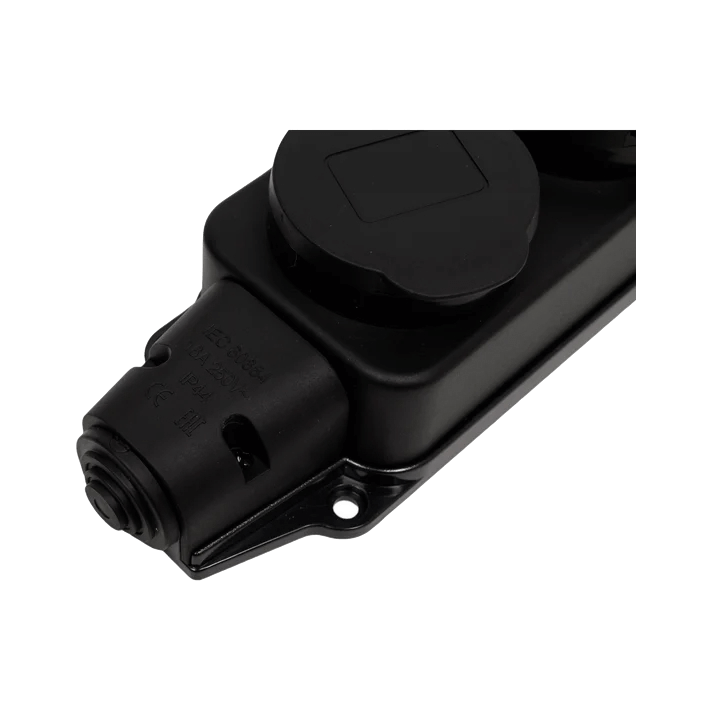 Колодка каучук с заземлением с крышкой ARTSUN K4E-B-IP44